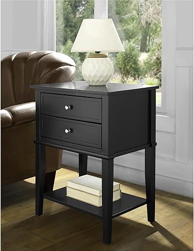 Miniatura 17 de Ameriwood Home Franklin Accent mesa con 2 cajones Gris,Negro -,Blanco,Rosado
