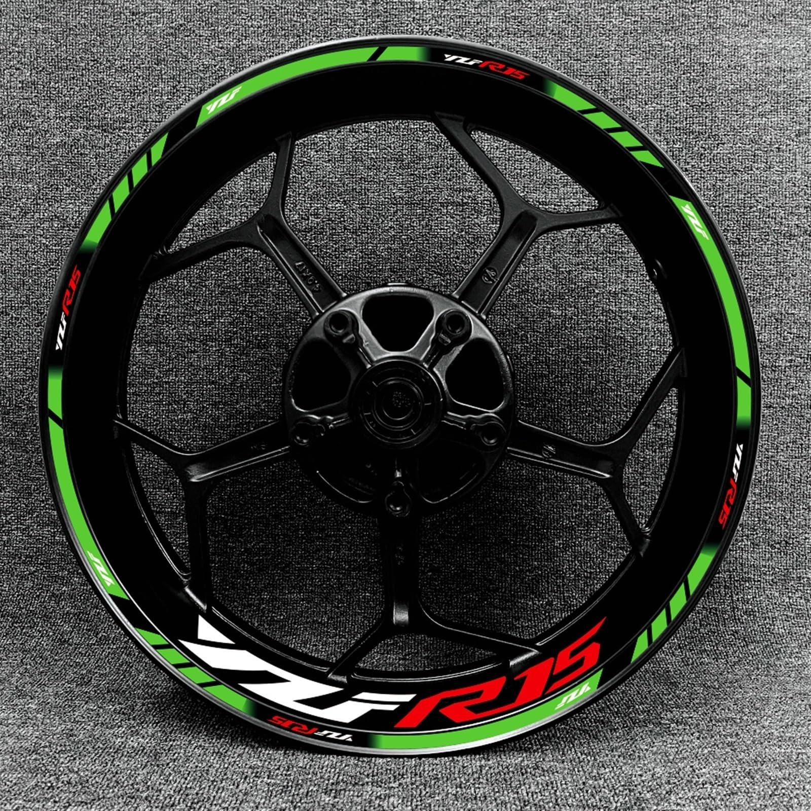Motorcycle Wheel Rim Decal Decorative Hub Waterproof Reflective Sticker for Yamaha YZF R15 Decorative(Color4)