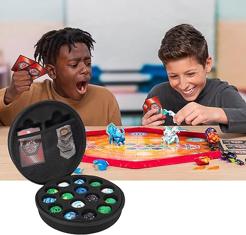 Miniatura 6 de Brappo Funda organizadora de juguetes compatible con Bakugan Baku Gear Pack tarjetas Bakucores y figuras de acción ultra coleccionables soporte para