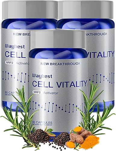 Suministro de 90 días de activador NRF2 por vitalidad celular, el sinergizador totalmente natural combate los signos del envejecimiento, ayuda a