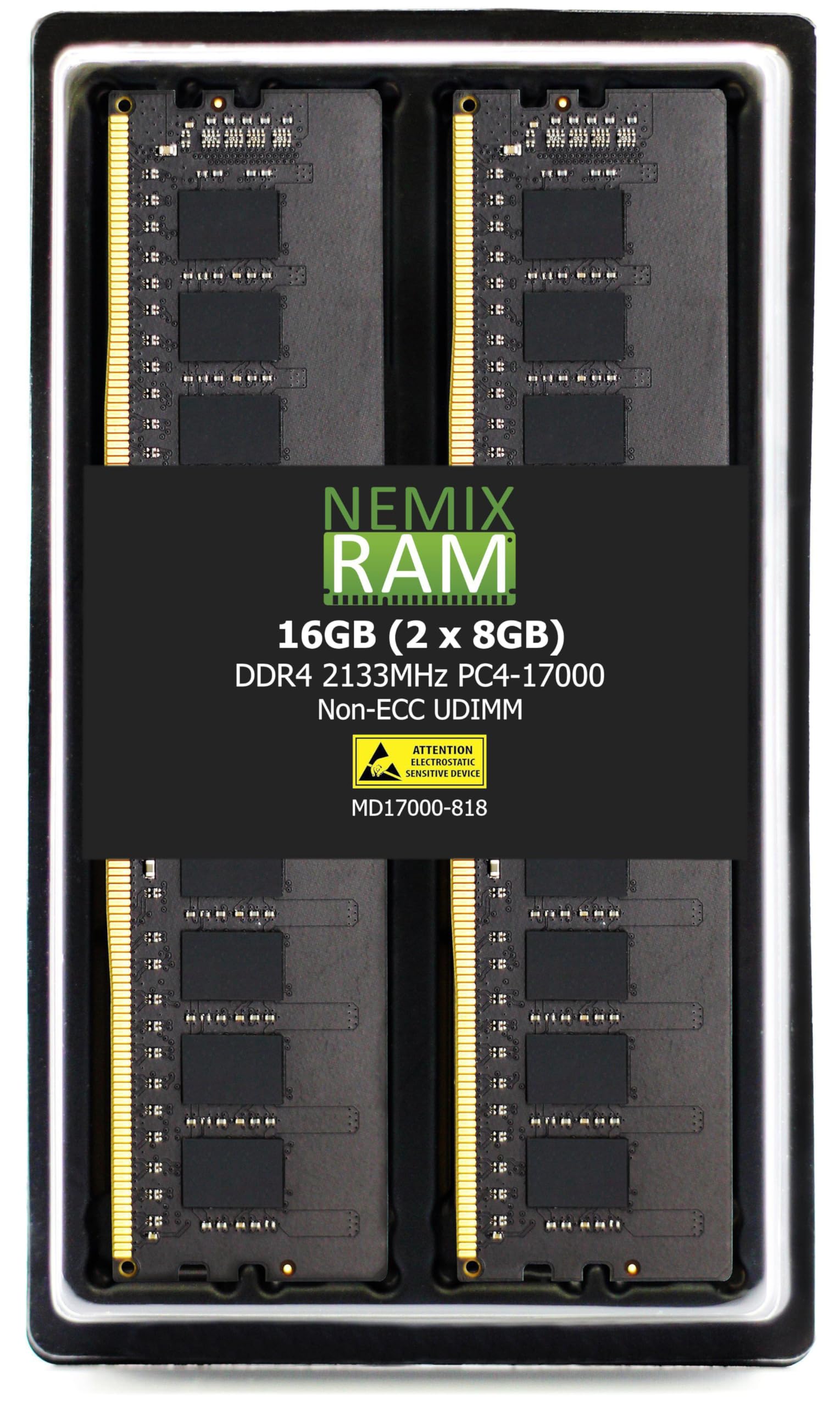 Amazon | 16 GB (2 x 8gb) ddr4 – 2133 MHz pc4 – 17000 Non - ECC