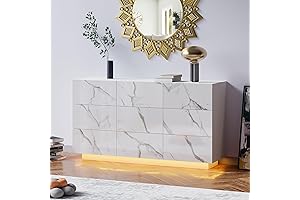 Anbuy Modern White Marble Dual Chest Dresser