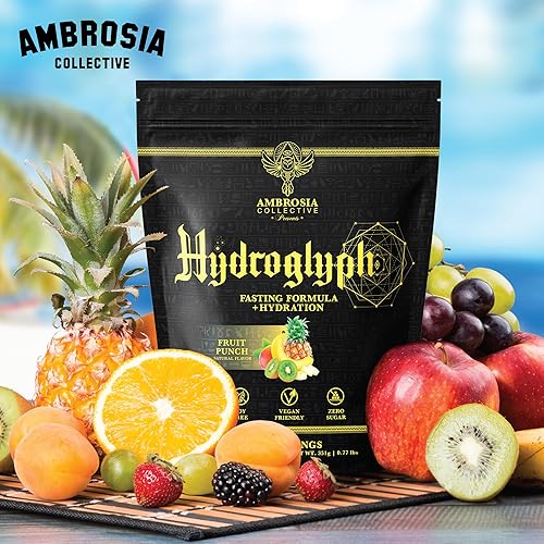 Miniatura 5 de Ambrosia Hydroglyph - Fórmula intraentrenamiento con BCAA + EAA + electrolitos en polvo de hidratación para proteger el músculo magro, 0.00 oz de