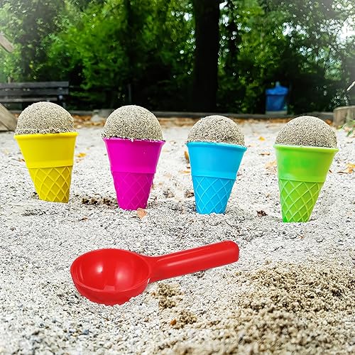Miniatura 2 de Toyvian 1 Unidades 6 unids Juguetes para niños Playa Juguetes de Playa Niños Juguetes de Playa de Arena Cuchara y Cono Cuchara Conos Niños Helado
