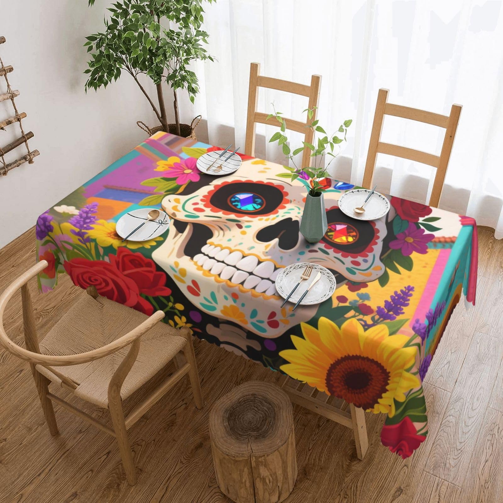 Nappe fleurs mexicaines pour habiller votre table de salle à manger et fêtes