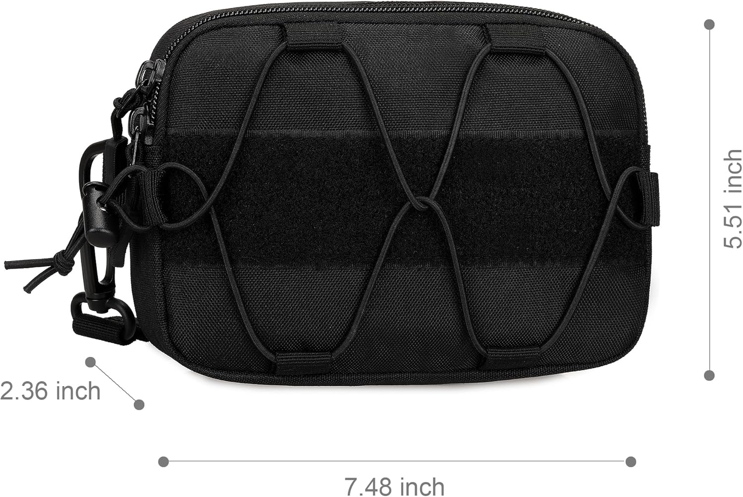 Tactical Molle Admin Dump Pouch, Molle Pouches for Vest Utility EDC Pouch Bag Dual-Purpose Sub Abdominal Dangler Drop with Molle Loop Back Strap - Image 3
