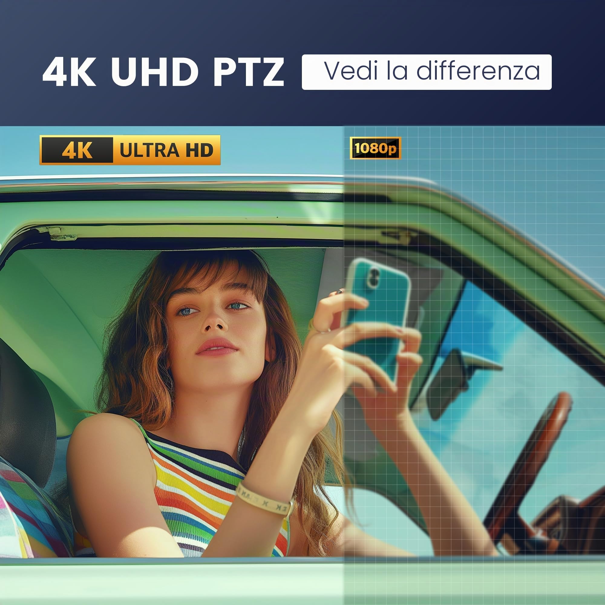 TONGVEO Telecamera per sala conferenze 4K all-in-1 con microfono Bluetooth, rilevamento automatico AI Zoom digitale 5X USB 3.0 Telecamera PTZ grandangolare da 124° e vivavoce per Team Zoom Skype e