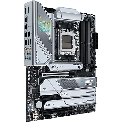 ASUS Prime X670E-PRO WiFi AMD X670 AM5 Ryzen™ Desktop 9000 8000 & 7000 ATX Motherboard with PCIe® 5.0, Four M.2 Slots, DDR5 Slots, USB 3.2 Gen 2x2 Type-C®, USB4® Support, WiFi 6E, and 2.5G Ethernet
