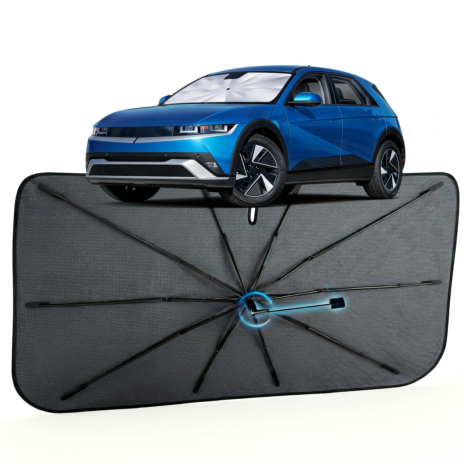 Car Windshield Sun Shade Umbrella for Hyundai IONIQ 5 2022-2026, 1:1 Fit