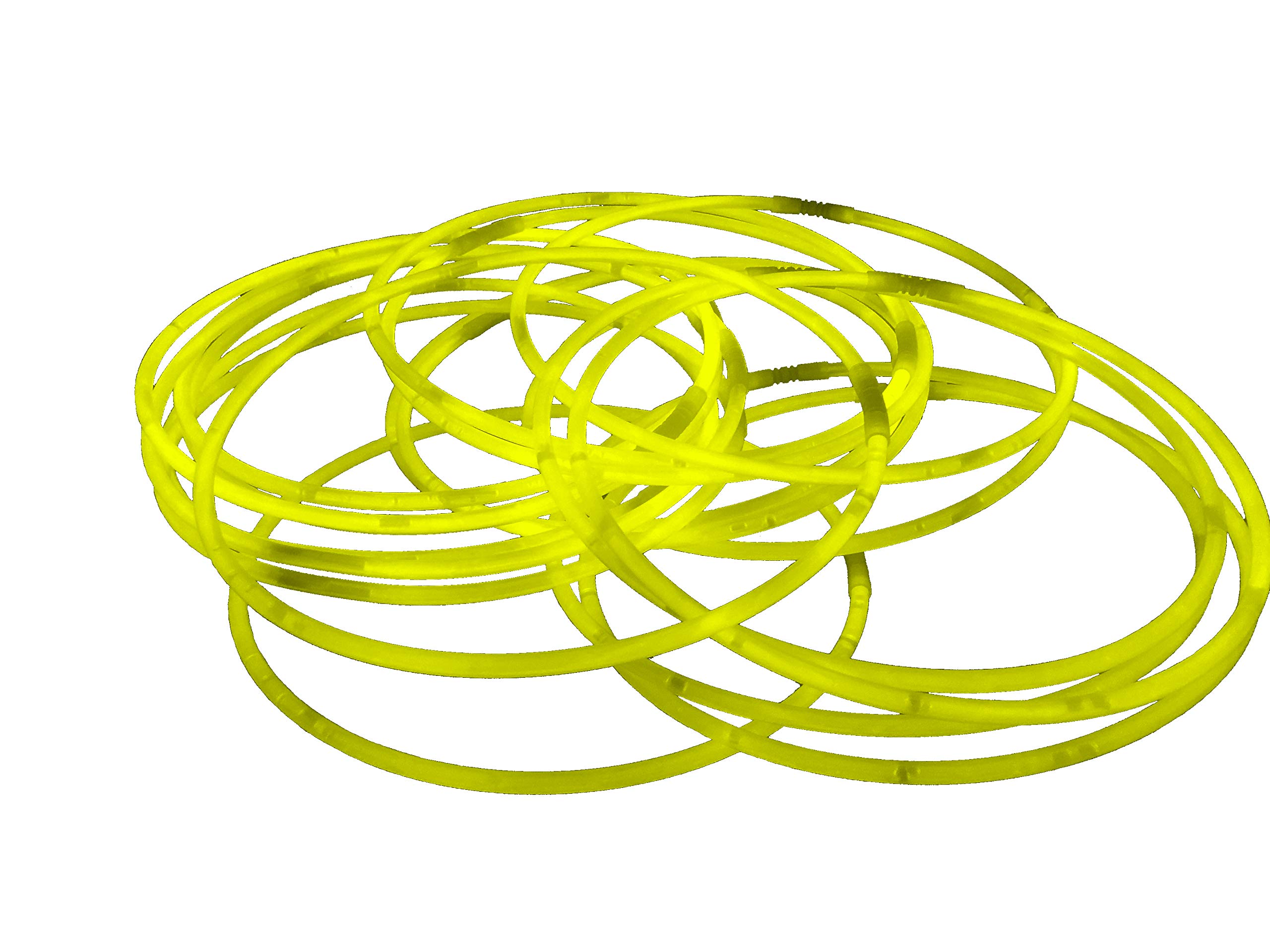 22 inch Glow Stick Necklaces (200, Yellow)