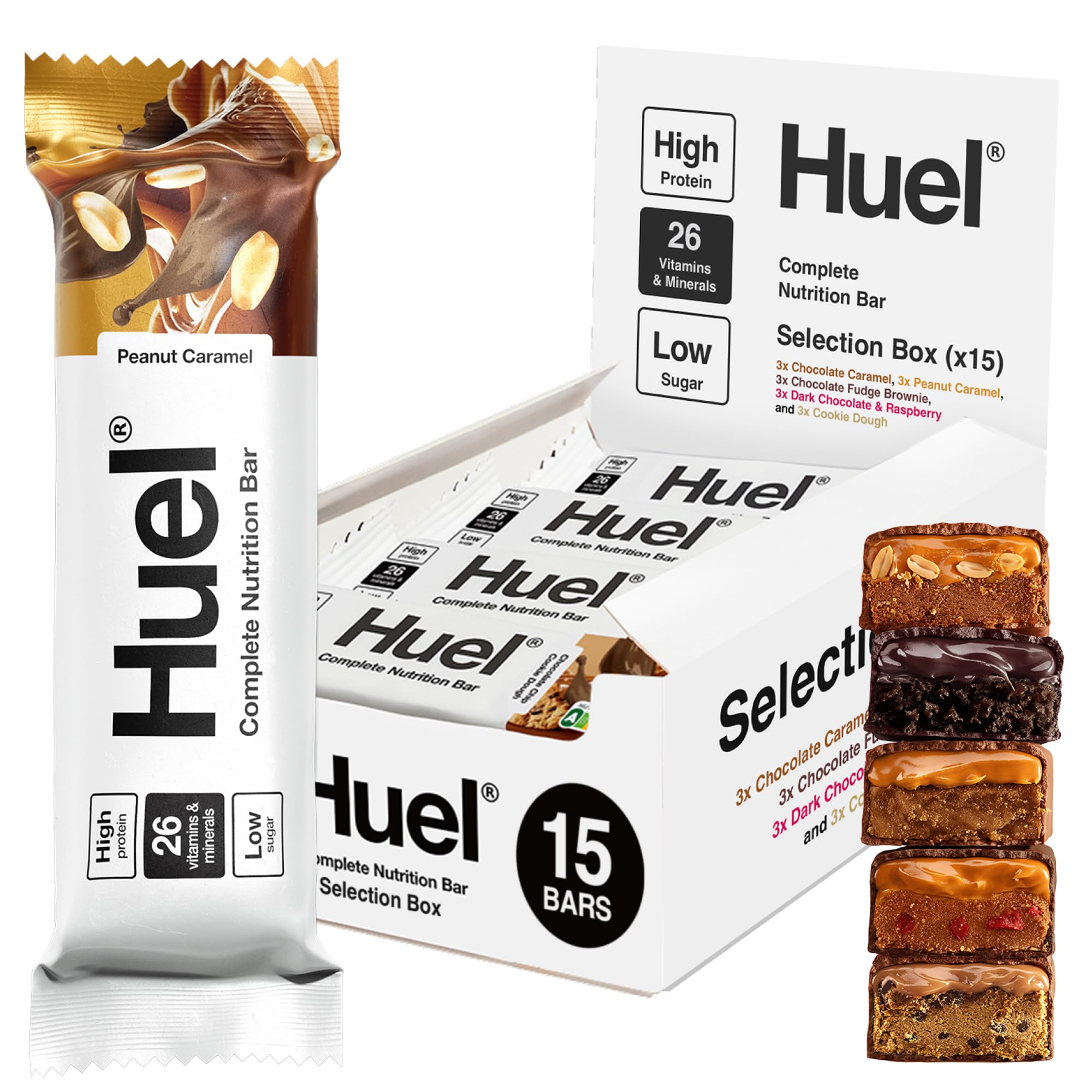 Huel Complete Nutrition Bar | 15x55g Bars | Selection Box