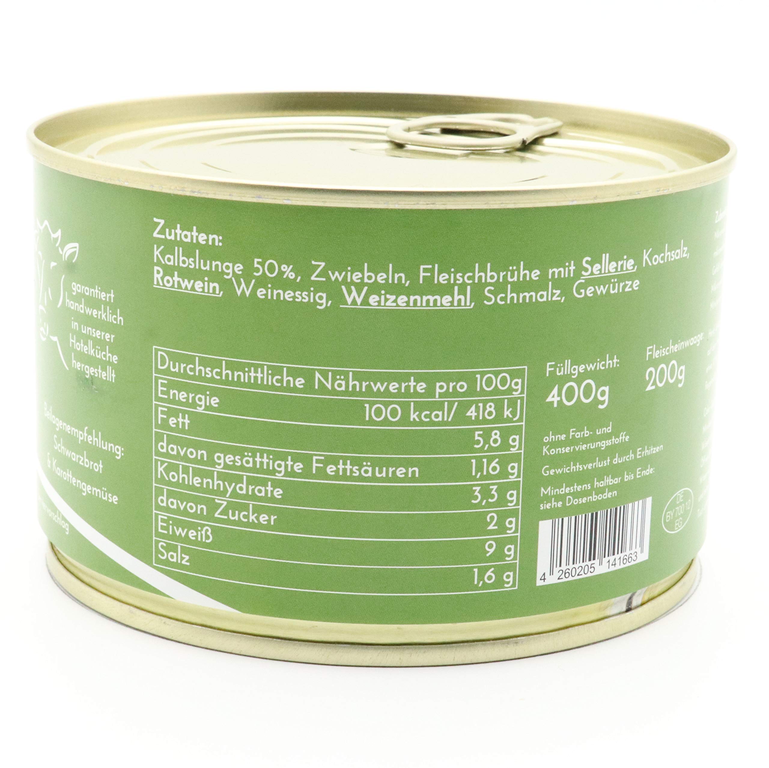 Diem Innereien Paket (Kalb & Schwein) (2 x Saure Nieren vom Schwein / Landschwein, 2 x Saure Kutteln vom Kalb / Milchkalb, 2 x Saure Lunge vom Kalb / Saures Lüngerl ) 6 x 400g Konserve