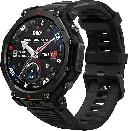 Amazfit T-Rex 3 Pro Smartwatch Outdoor 48mm Display AMOLED in Zaffiro, Ghiera in Titanio, GPS Dual Band, Mappe Offline, 25 Giorni di Autonomia, Torcia Integrata, 10 ATM, 180+ Modalità Sport - 1