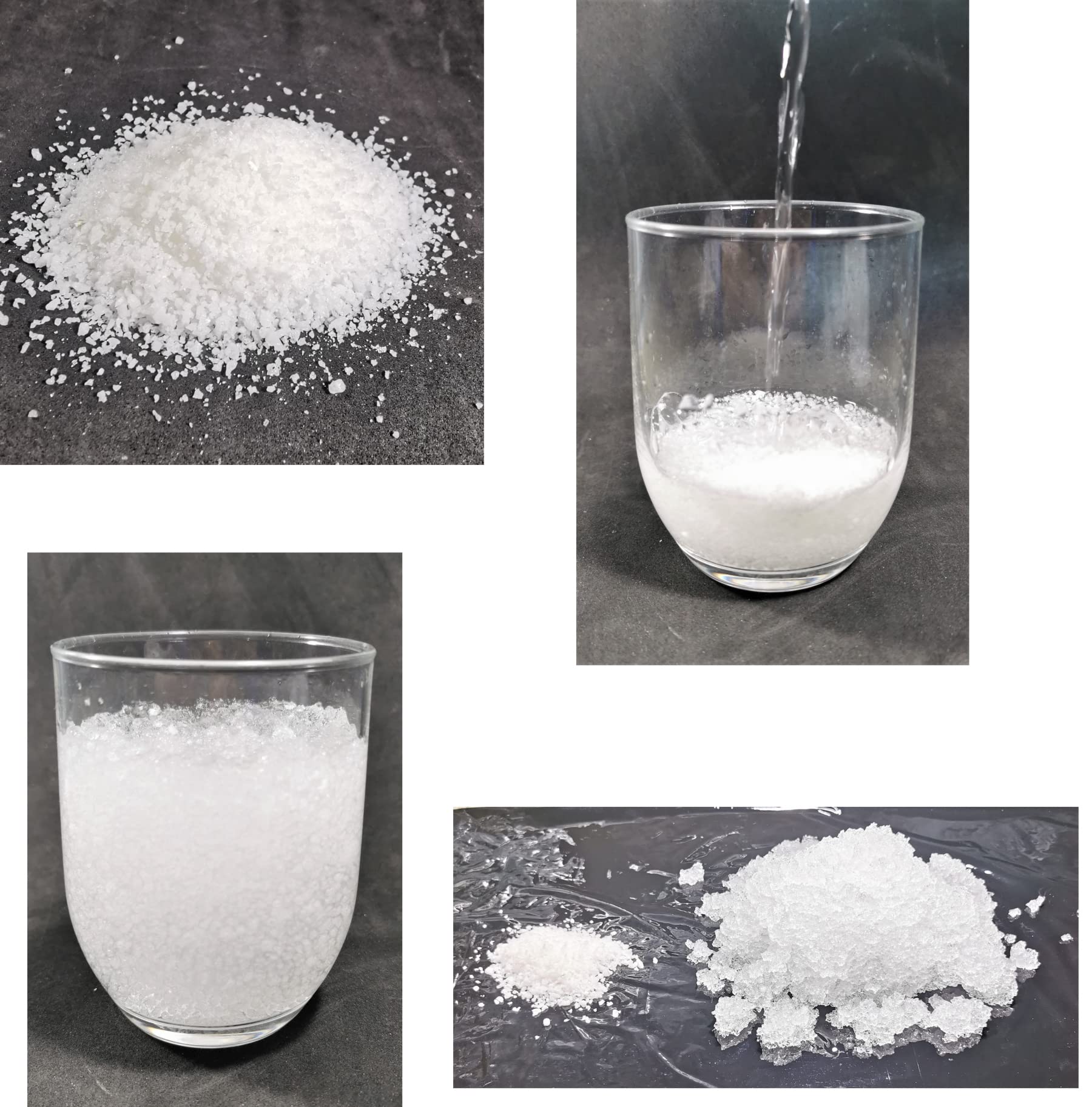 Polyacrylate de potassium 500 g. Rétention d'eau d'irrigation et nutriments pour le sol de culture ou les pots.Polymère fixateur d'eau et de nutriments pour les plantes.