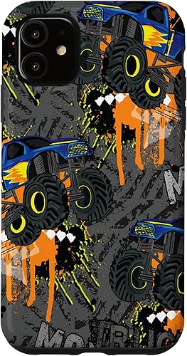 Funda con diseño de camión monstruo para iPhone 11 para hombres y niños