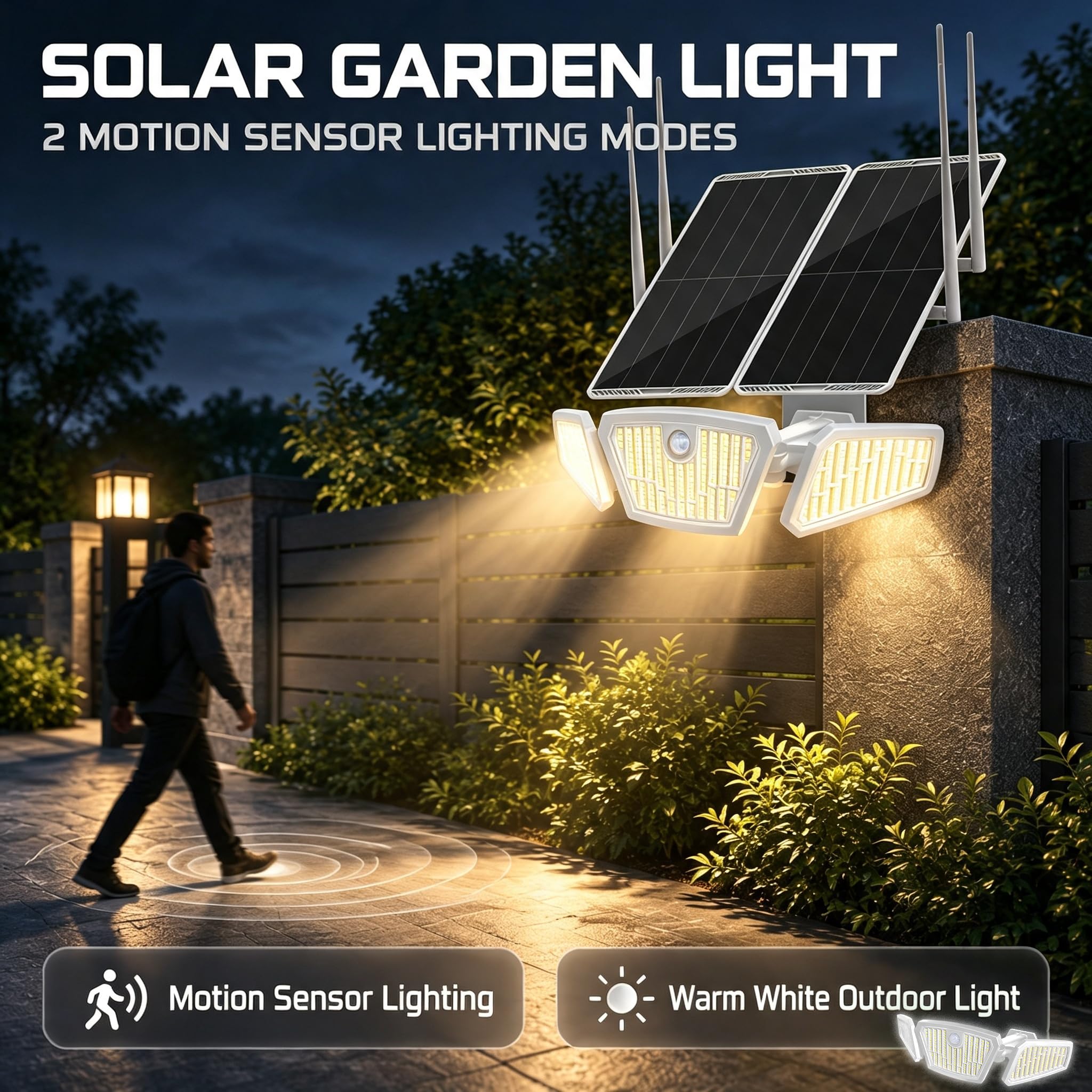 Solar Powered WiFi Extender 1200Mbps 30W Dual Band Outdoor | Batteria grande da 111 Wh,300 m di lunga portata,Supporta 100 dispositivi,2.4G/5.8G Dual Band,Antenna 9dBi