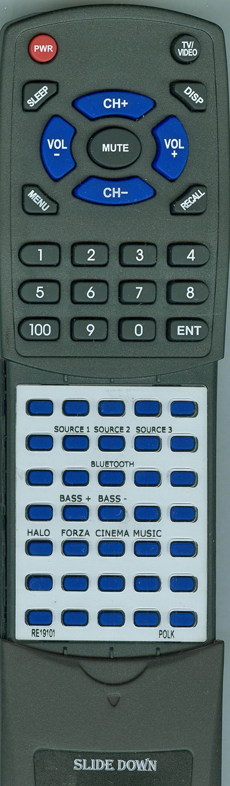 Replacement Remote for Polk N1 Surroundbar, RE1910-1