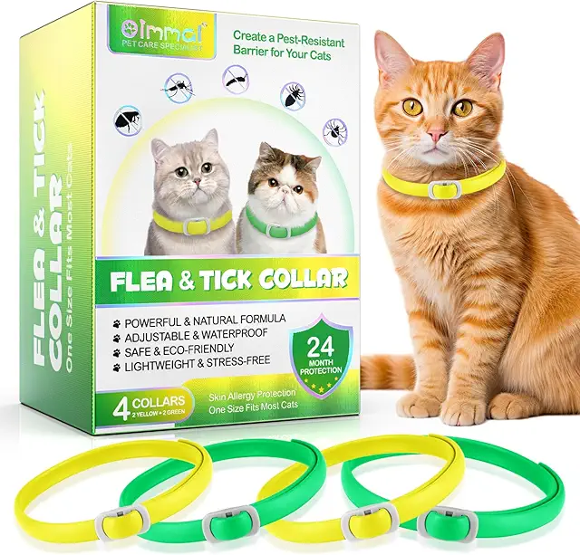 Collare Antiparassitario Gatto 4Pack - Protezione 24 Mesi Sicura e Impermeabile