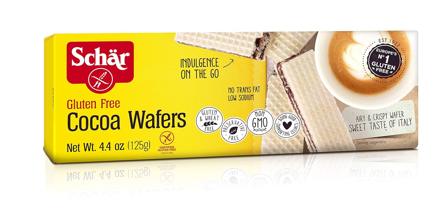 Sch r Gluten Free Cocoa Wafers, 4.4 oz., 6-Pack