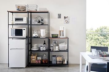 YAMAZAKI Home Tower Kitchen Appliance Storage Rack Metal Shelving Unit - Standing Organizer Heavy Duty Shelves - 35-Inch, 35 - Steel