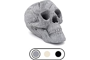 OSKER Ceramic Fireproof Lava Rock Skulls for Fire Pit