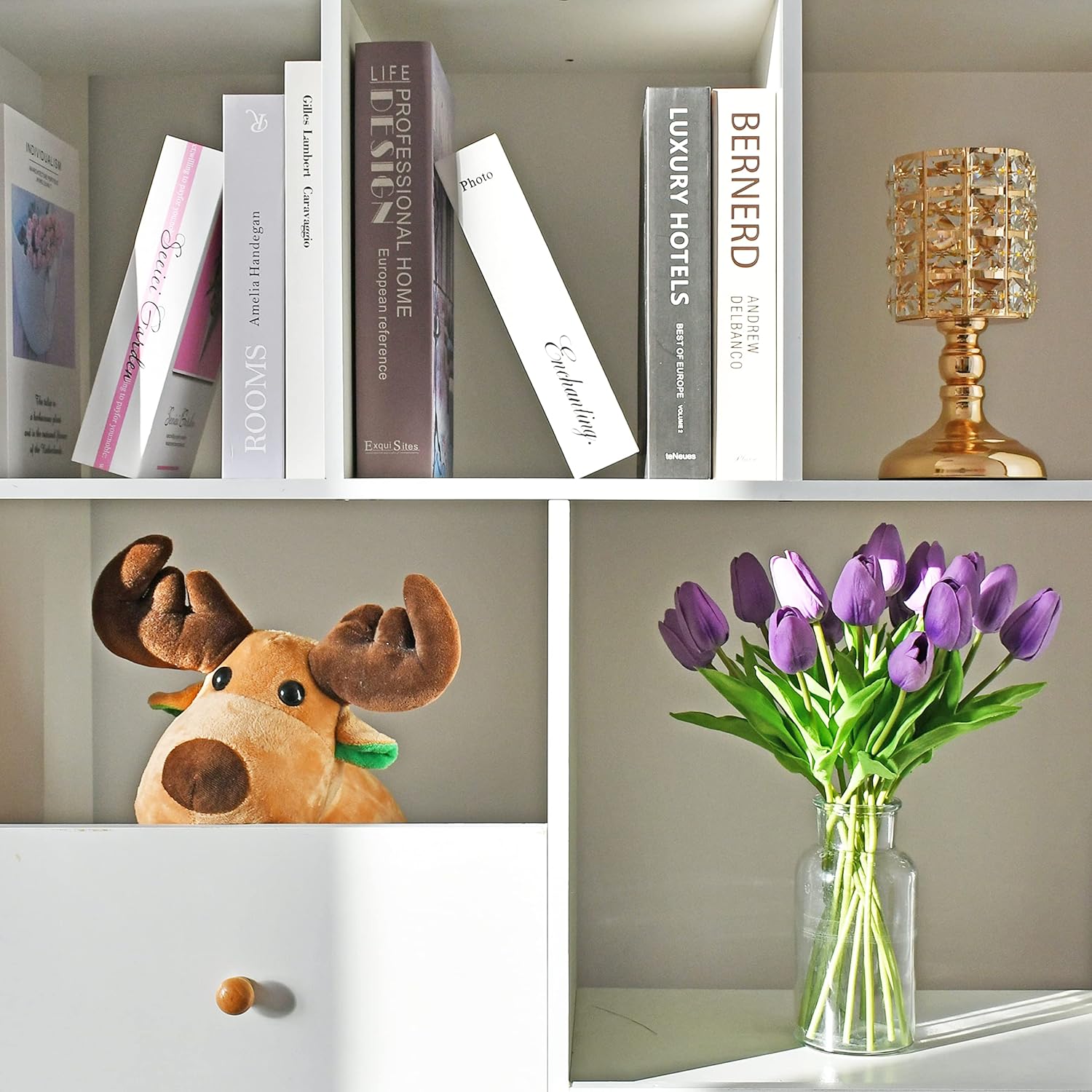 Mandy's Artificial Tulips 20 Stems Lilac PU Faux Flowers for Valentine's Day and Easter Decorations Wedding Home Decor 13.5 Inch - Image 9