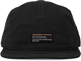 Clakllie Retro 5 Panel Short Brim Cap Casual Baseball Caps Dad Hat Flat Bill Snapback Fitted Caps Trucker Hat Short Cadet Cap