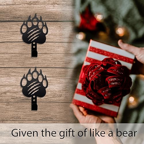 Miniatura 6 de 4 ganchos de decoración de oso negro para llaves, decoración de cabina, ganchos para colgar en la pared, correa de perro, decoración de oso negro,