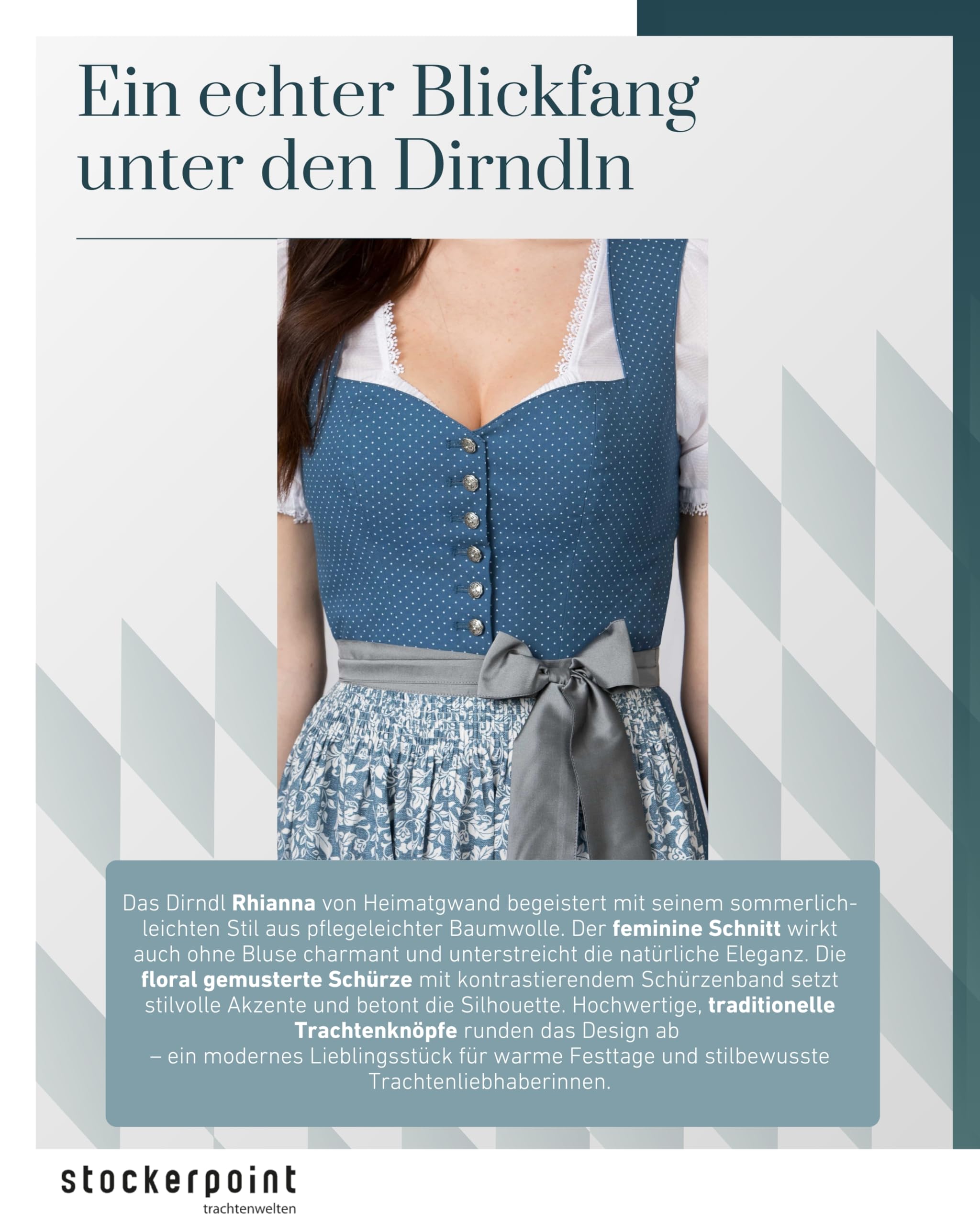 Damen Rhianna Midi Dirndl (1er Pack)