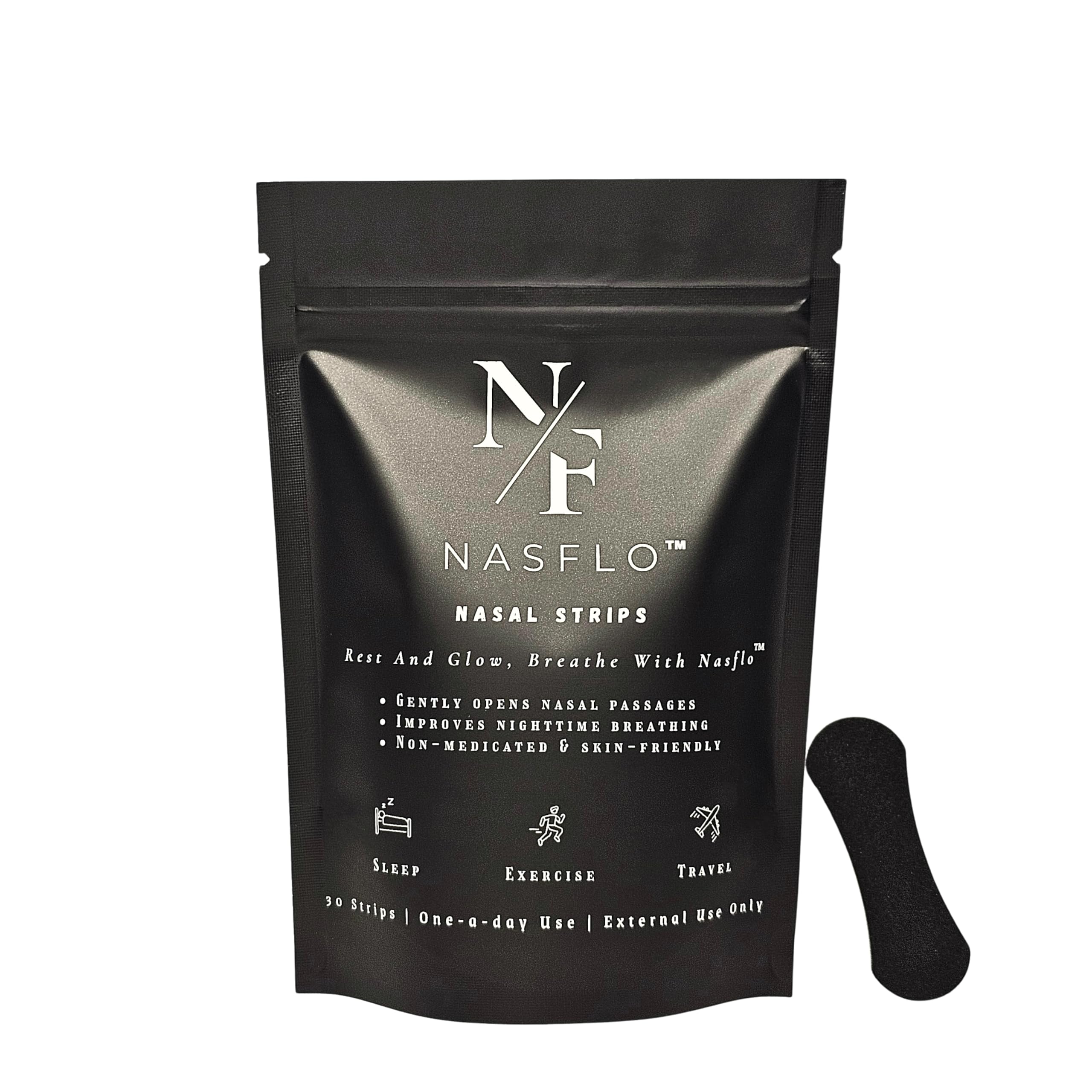 Nasal Strips for Sleeping Nighttime Breathing Relief Drug-Free Nasal Congestion Relief for Colds Allergies Oil Sweat-Proof Adhesive Athletic