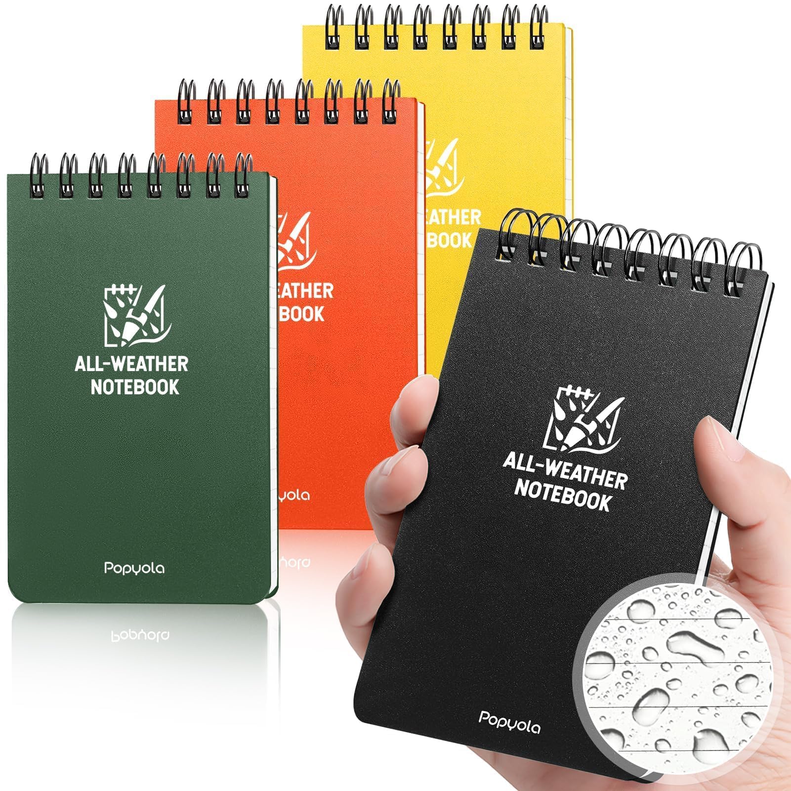 Carnet de poche imperméable POPYOLA bloc-notes portable petit format