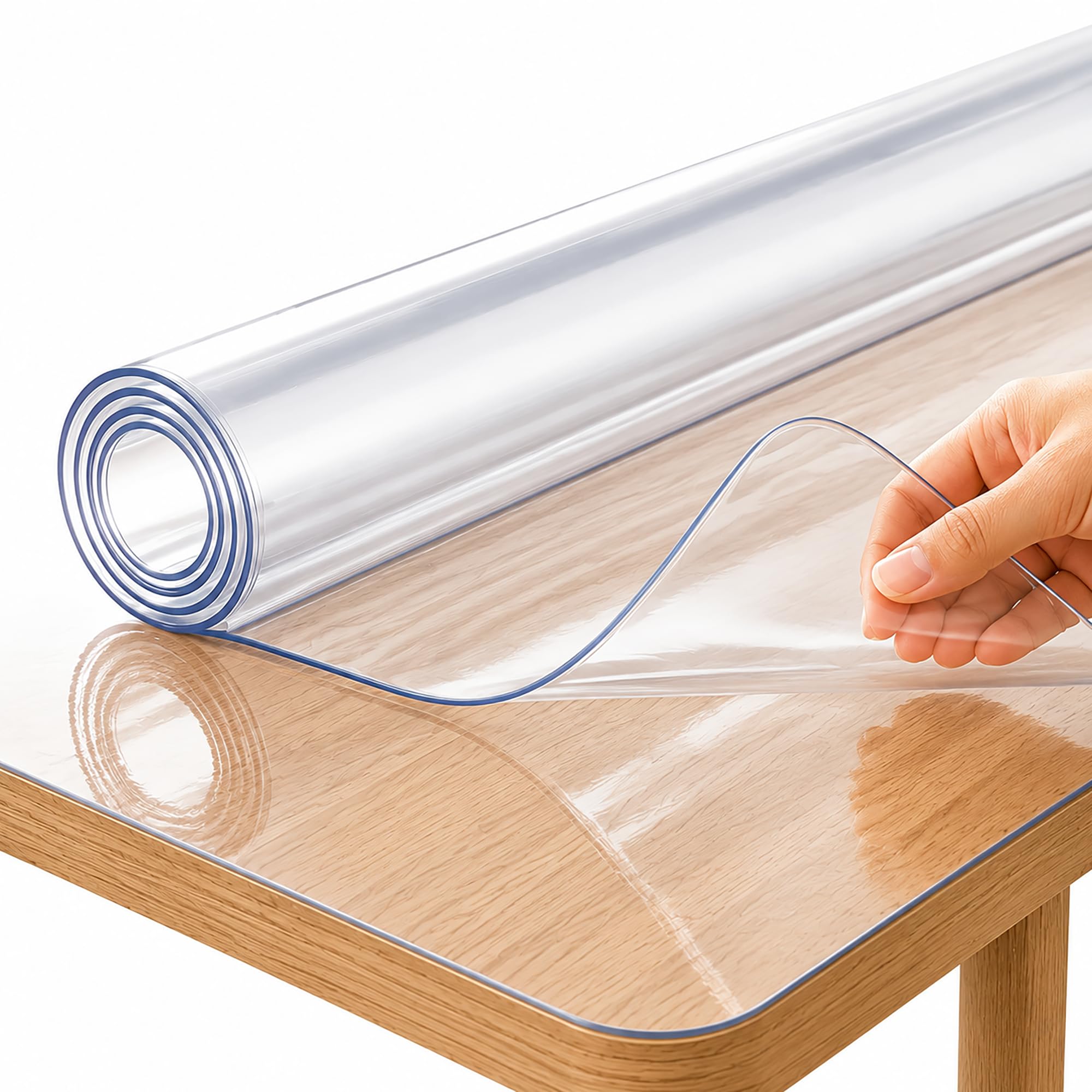Protector de mesa transparente PVC evita arañazos cubierta de plástico impermeable 1.5mm
