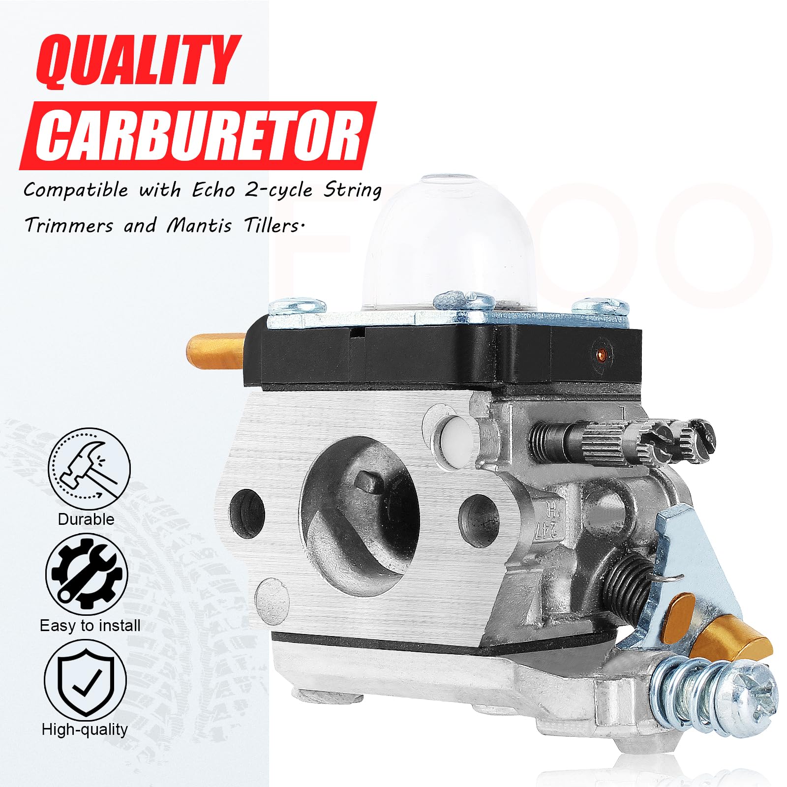 YOFMOO Carburetor for C1U-K17 C1U-K27A C1U-K27B C1U-K46 C1U-K54 C1U-K54A Echo String Trimmer Mantis Tiller 7222 7222E 7222M 7225 7230 7240 7920 7924 TC210 TC2100 LHD1700 HC1500 Cultivator - Image 4