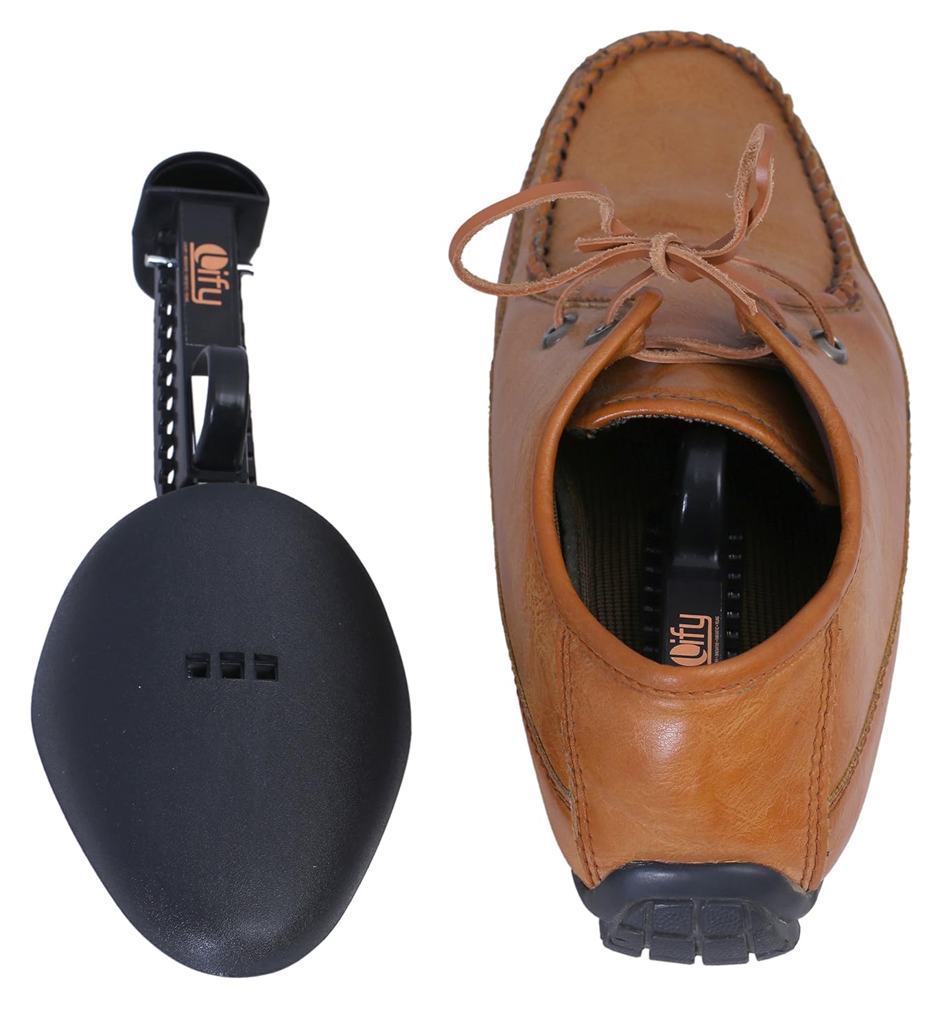 Lify Shoe Trees for Men Adjustable Plastic Shoe Trees Shaper/Shoe Stretcher/Boot Holder- Shoe Trees Shoe Shapers Stretcher Adjustable Shoe Trees- Men's Black Plastic Shoe Trees Shaper- 2 Pair Pack 5