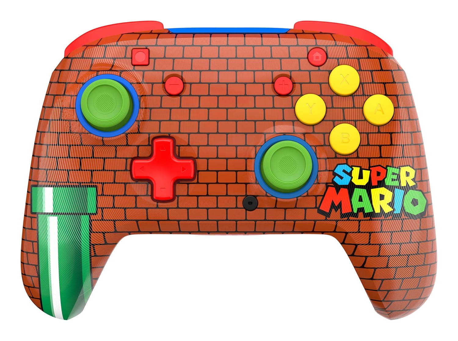 Turtle Beach Rematch Wireless Controller Officially Licensed for Nintendo Switch, Switch Lite/OLED, Works w/Nintendo Switch 2, Lenticular Shift Design Rechargeable Battery – Mario Bricks Red/Blue 5