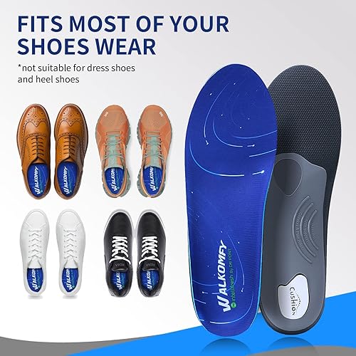 Miniatura 6 de Ortesis ortopédicas resistentes para aliviar el dolor, más de 210 libras, plantillas de soporte de arco alto para fascitis plantar para hombres y