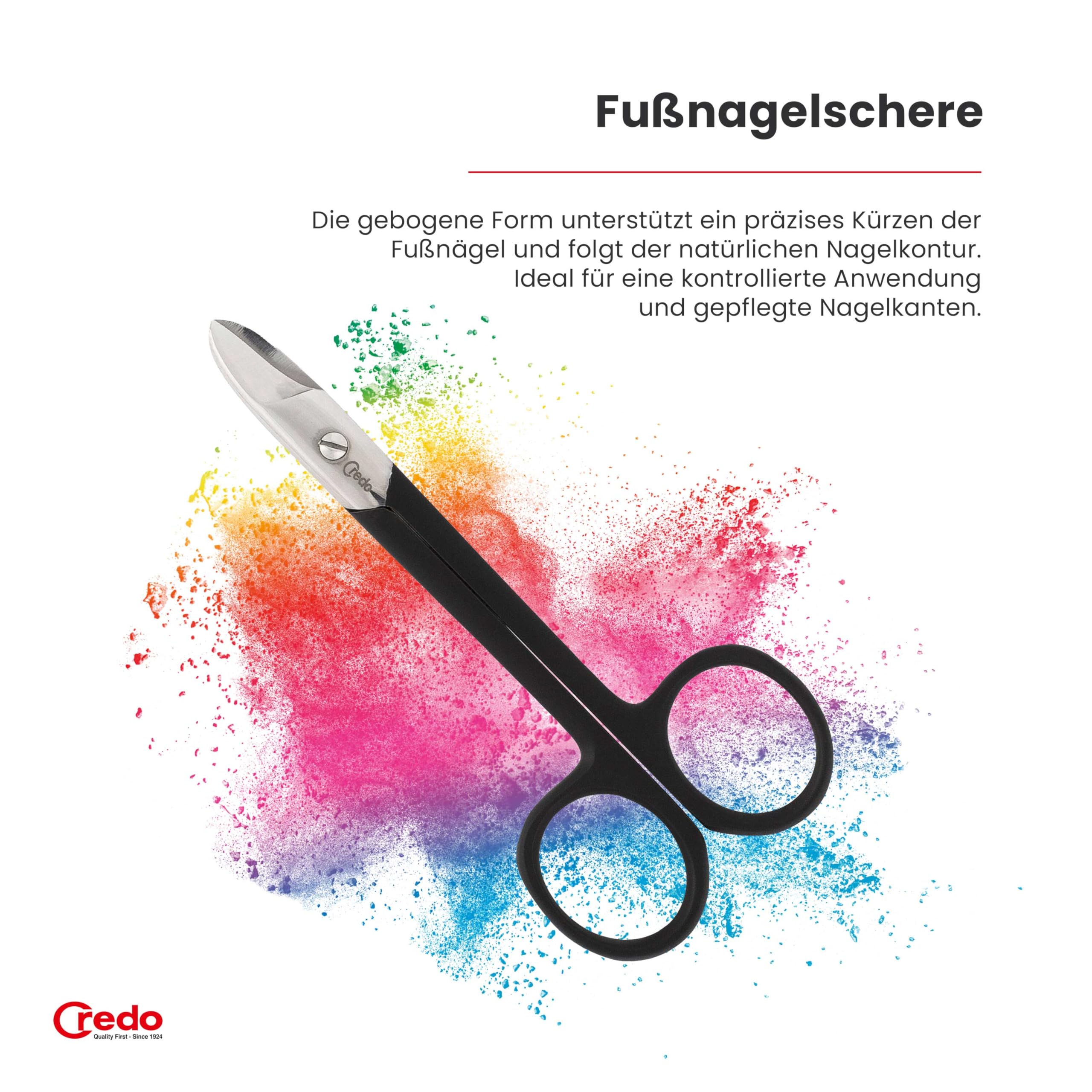 Credo BlackLine Intense Care Bundle Fußpflege Set | mit SmartCutter, Safety Hornhauthobel, DuoSoft, Fußnagelschere, Nagelknipser & Keramik-Nagelhautentferner | intensive Fuß- und Nagelpflege