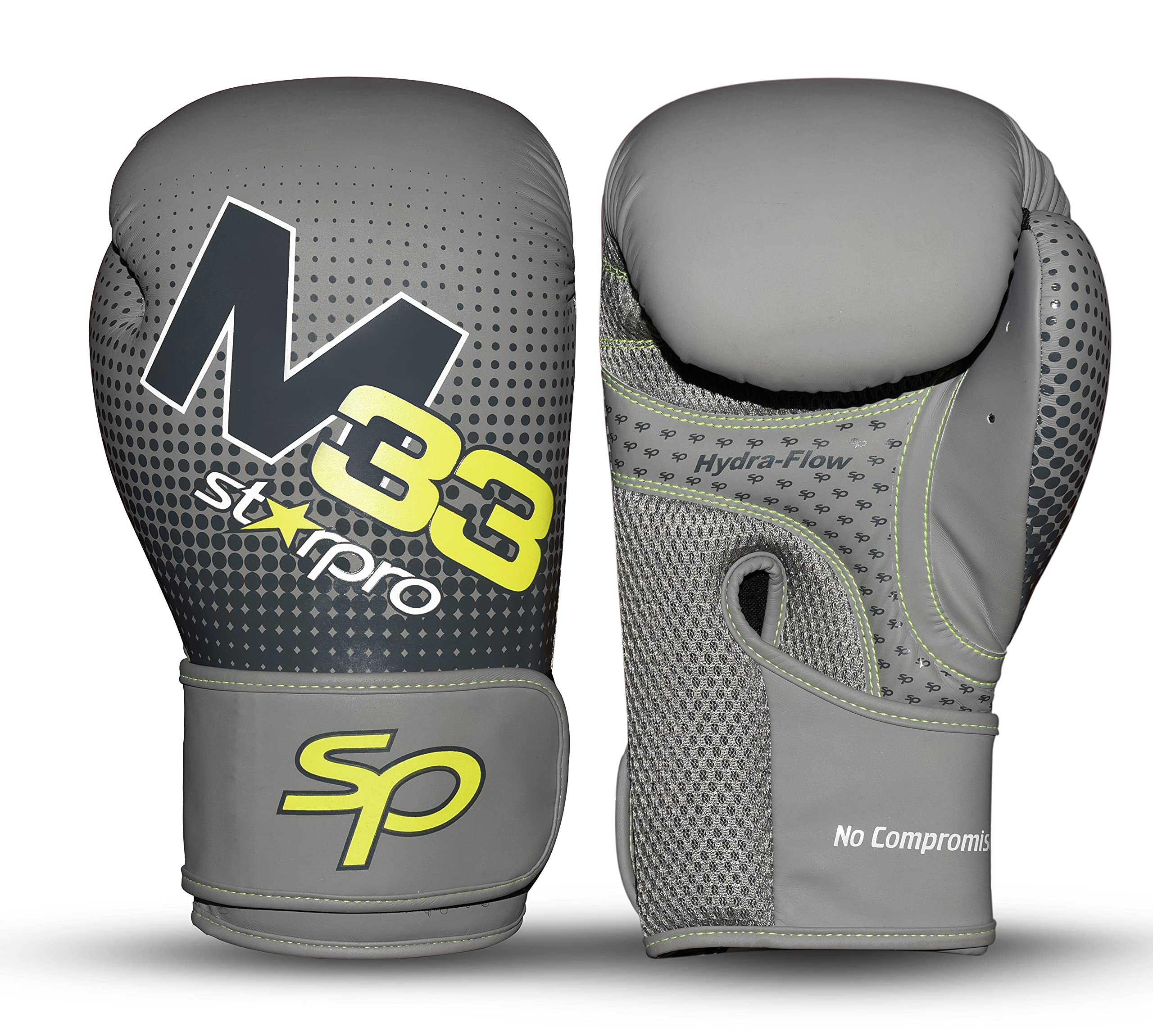 Starpro Black Gloves - 8oz 10oz 12oz 14oz 16oz - Boxing Gloves for Training Sparring - Men and Women - One Piece Padding - Wrist Protection - Breathable