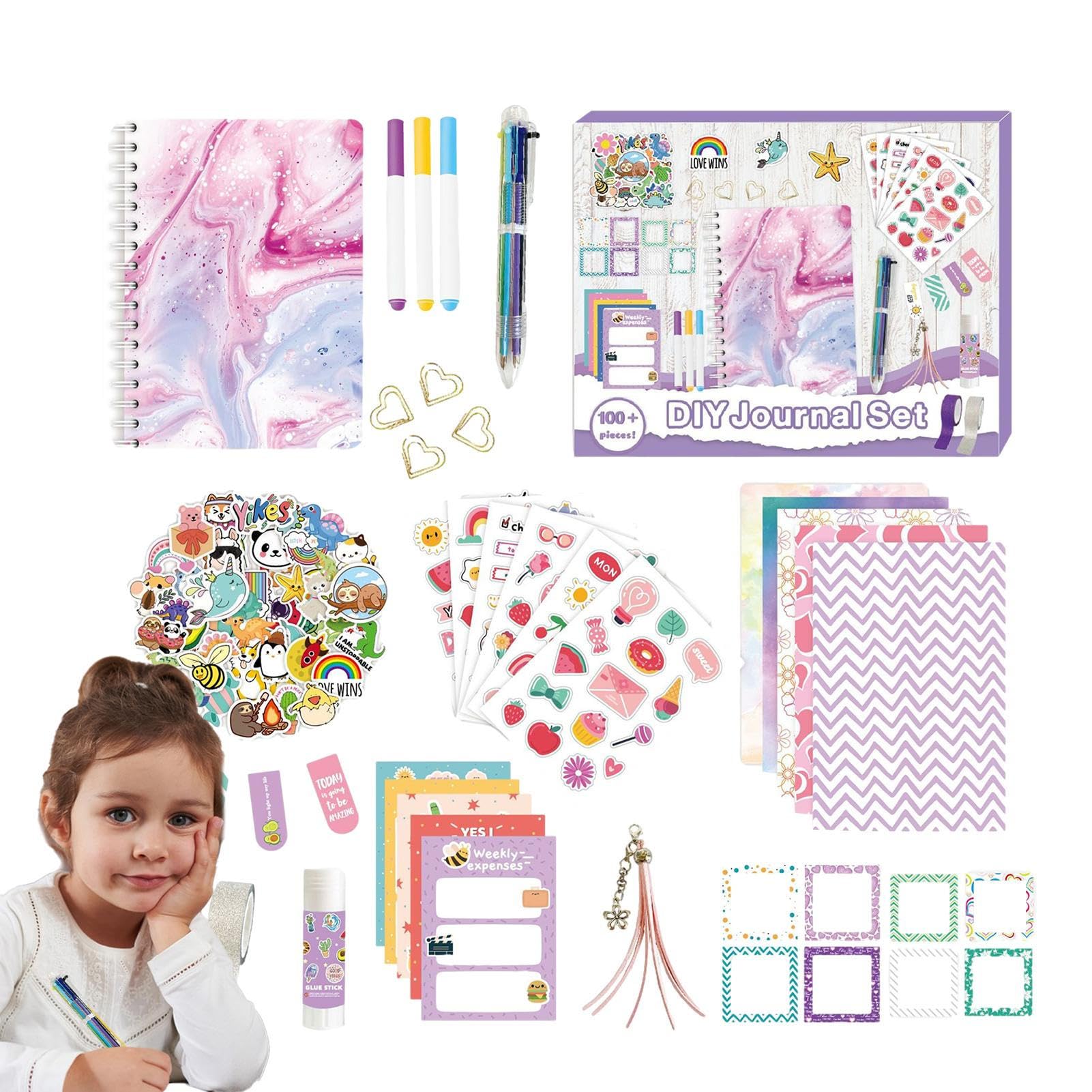 Kit de journal de bricolage pour filles, cadeau idéal d'anniversaire créatif
