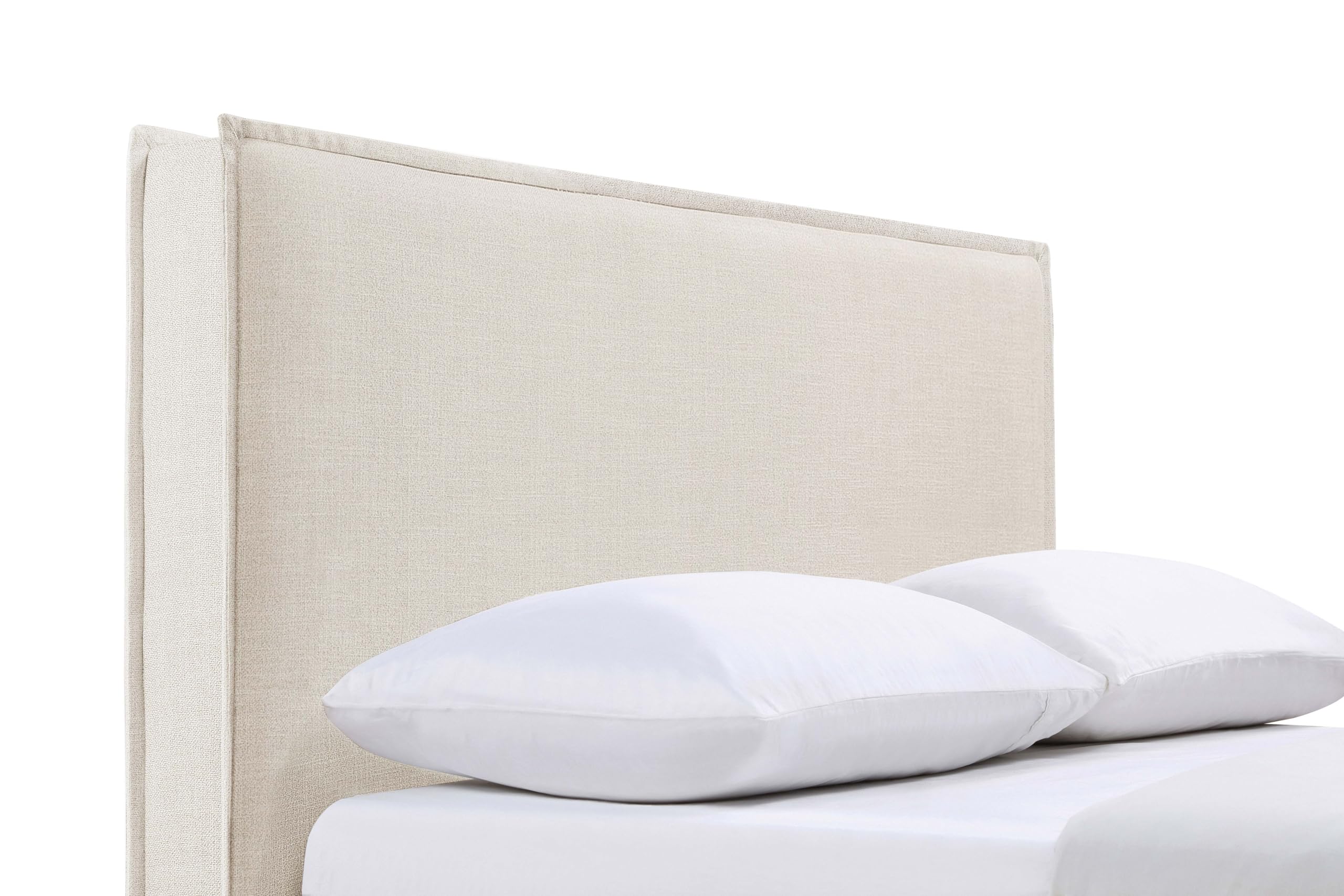 Upholstered Panel Headboard with Flange - Queen/Full