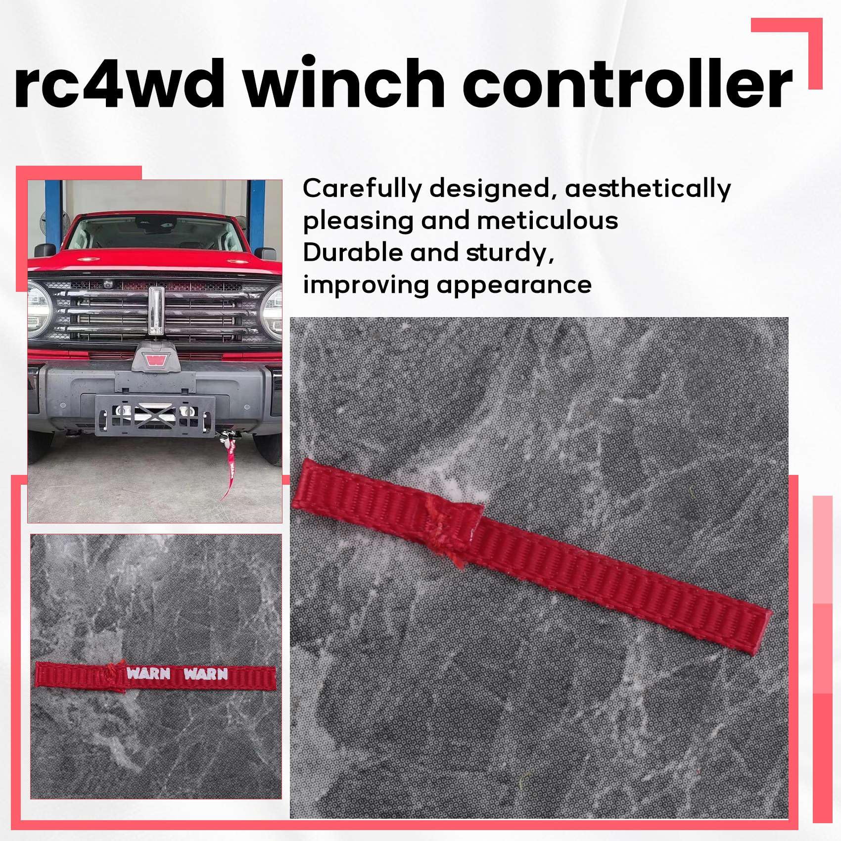 5 StüCk RC Auto Winde Haken Ziehen Band Winde Ziehen Stichworte für 1/10 RC Crawler Auto Axial SCX10 für TRX4 Teile,1