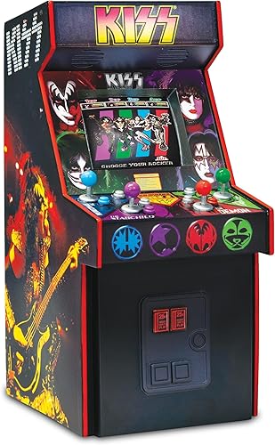 Miniatura 1 de The Bradford Exchange KISS - Escultura arcade, miniatura iluminada con arte retro, 6 x 3 x 3.5 pulgadas, reproduce música