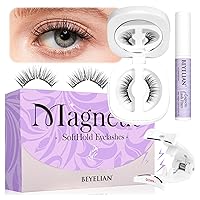 Vista 12 de BEYELIAN Pestañas magnéticas con kit de aplicador, pestañas magnéticas suaves mejoradas reutilizables con aspecto natural, sin pegamento, pestañas