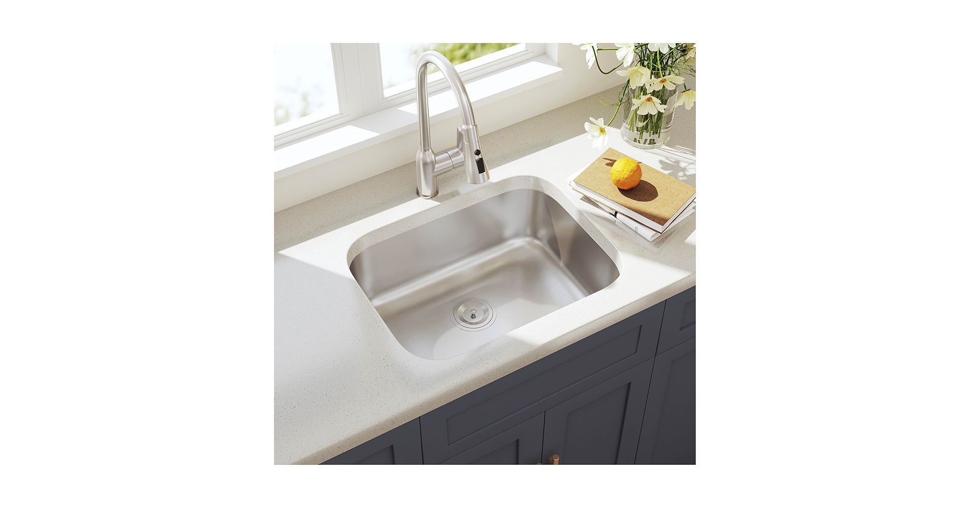 Blenzia 23 Inch Undermount Kitchen Sink 304 Stainless Steel