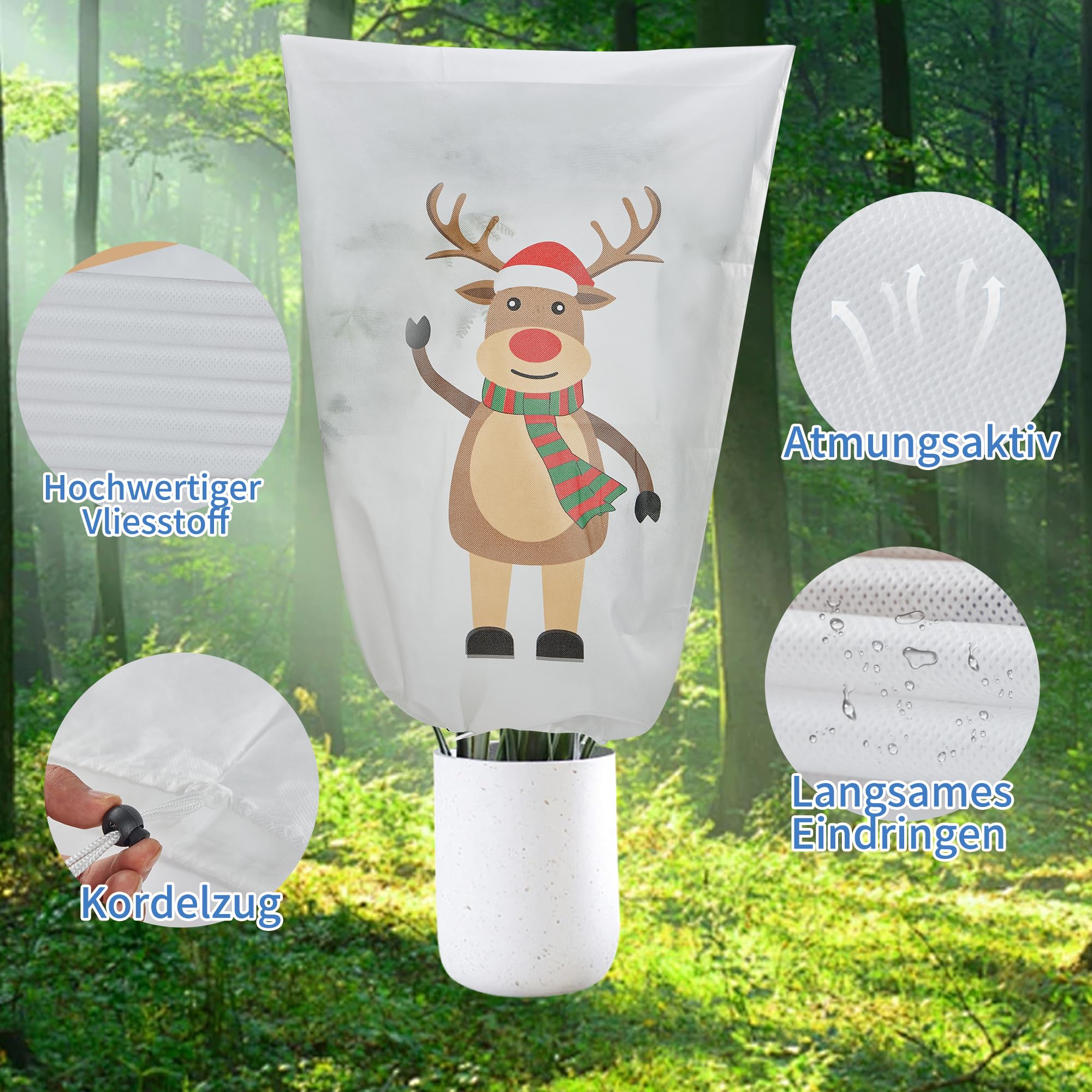 MADISON'S GARDEN Toison Non-tissée De Protection Hivernale - Perméable à L' Eau - Protection Contre Le Gel - 25 G/m² - Pour Plantes D'extérieur - Protection Hivernale Contre Le Gel - Pour Plantes