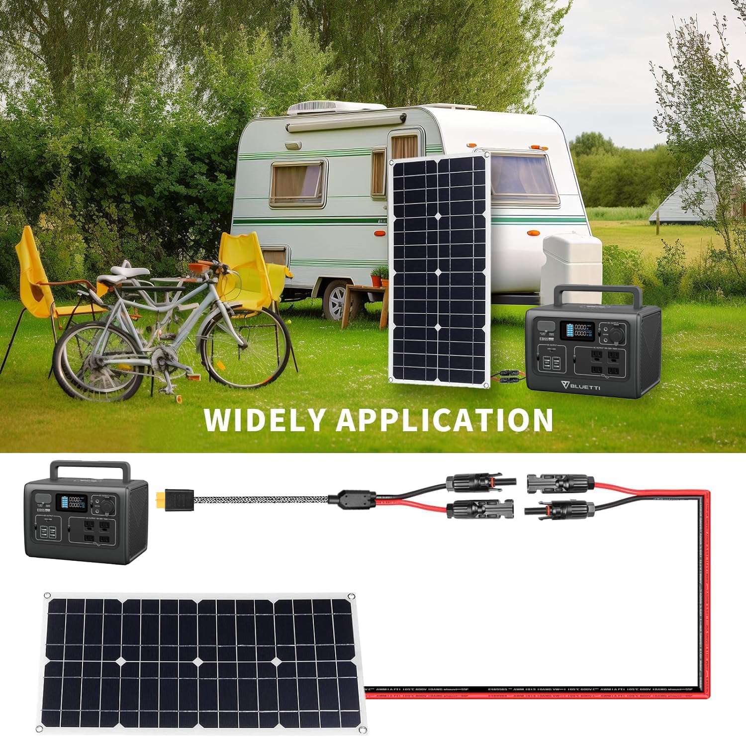 KFD XT60 Stecker Verlängerungskabel Extension Solarkabel für Ecoflow Delta 2 Pro Max River Adapter Powerstation mit Solarpanel Solarstecker auf XT60 Charging Cable Anker SOLIX C300 ALLPOWERS R600 3,5m
