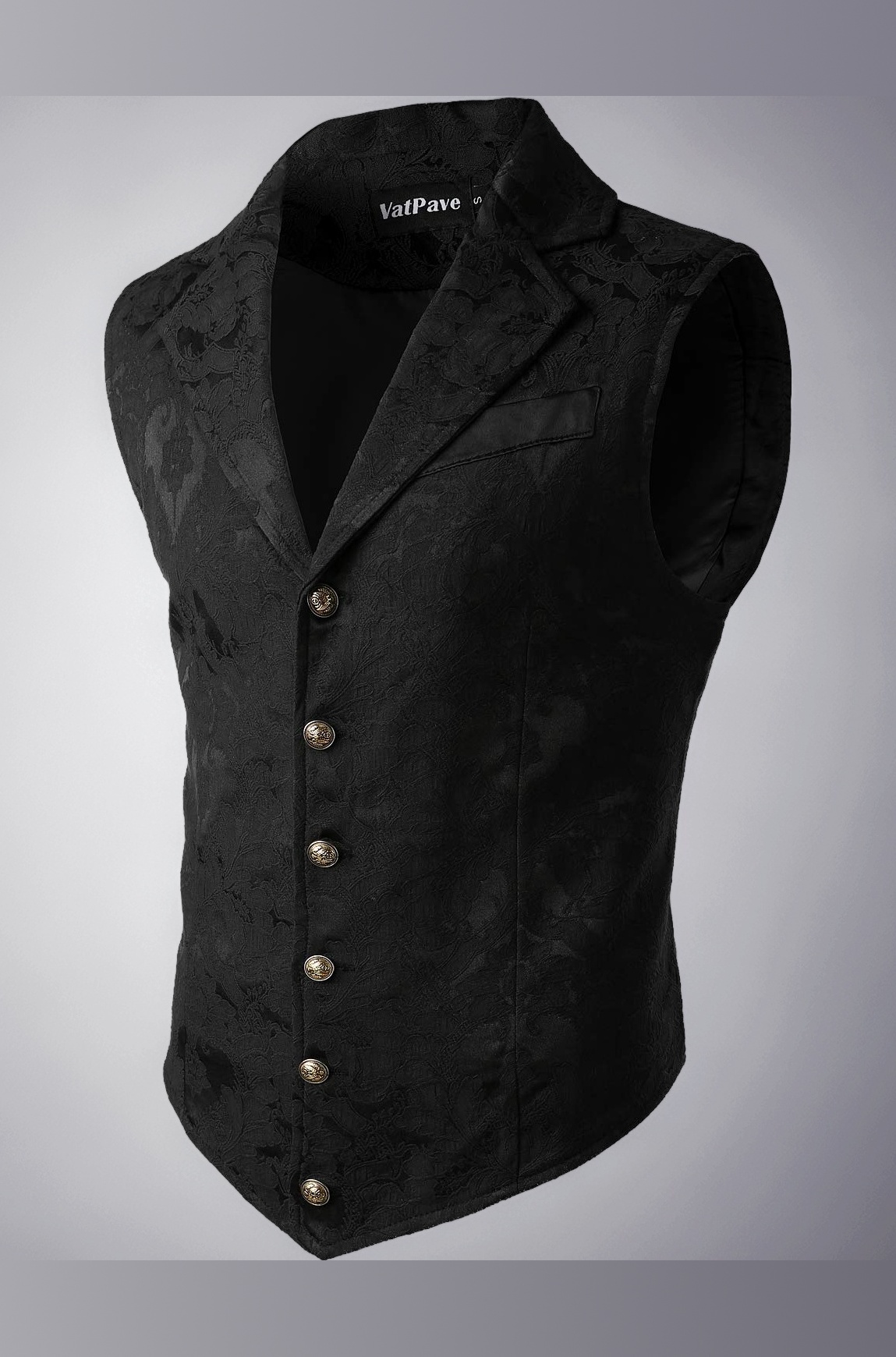 VATPAVE Mens Victorian Suit Vest Steampunk Gothic Waistcoat