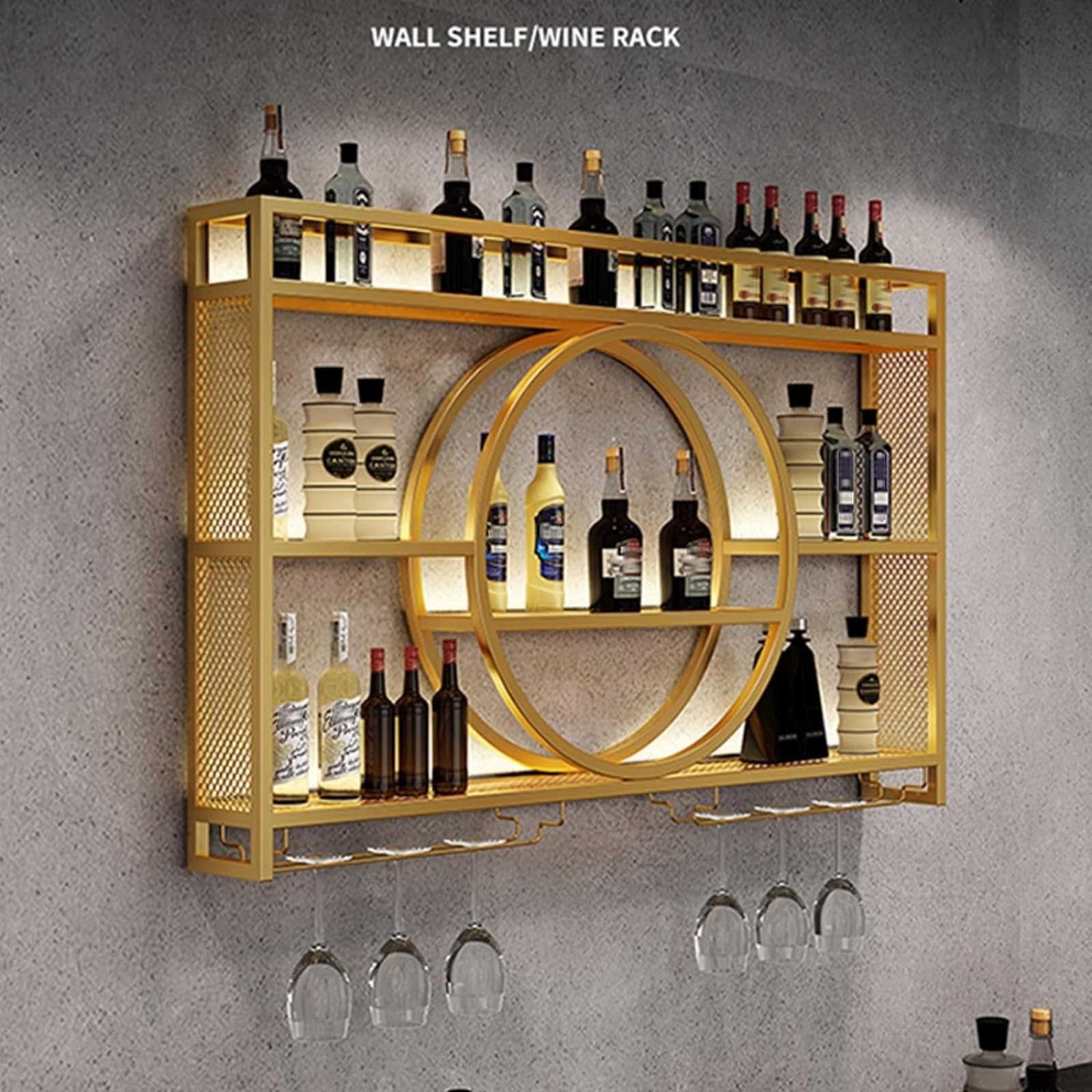 アイアンのワインラック18本収納