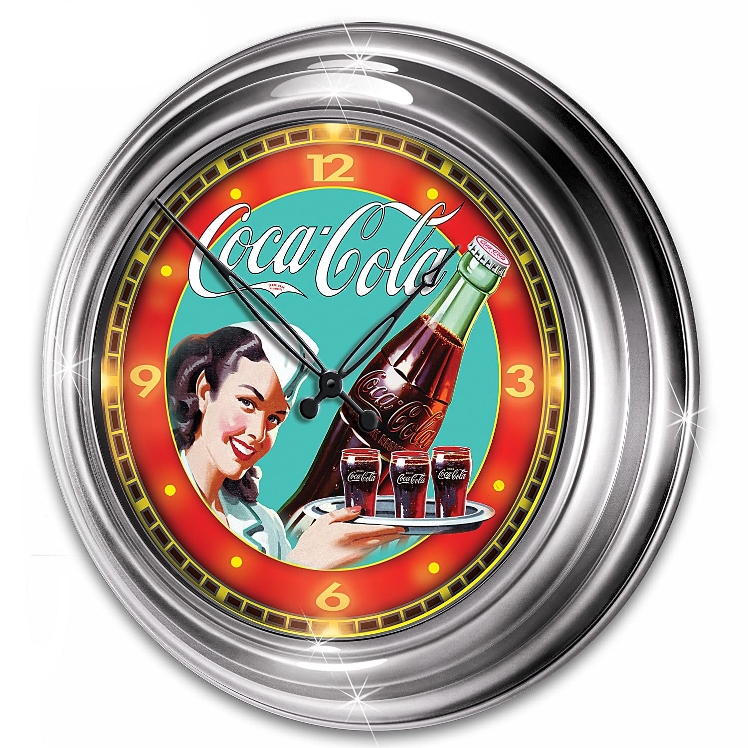 Amazon.com: The Bradford Exchange COCA-COLA Atomic Clock Featuring