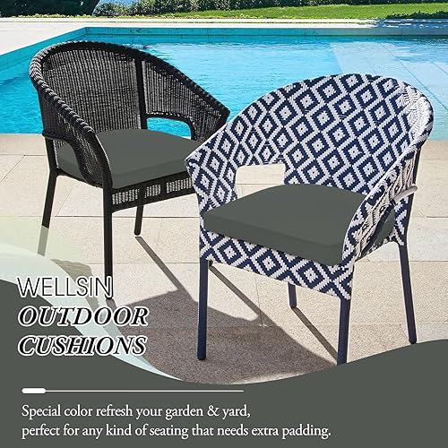 Miniatura 7 de Wellsin Cojines para sillas de exterior para muebles de patio  Cojines para sillas de patio  Cojines de asiento resistentes al agua para exteriores